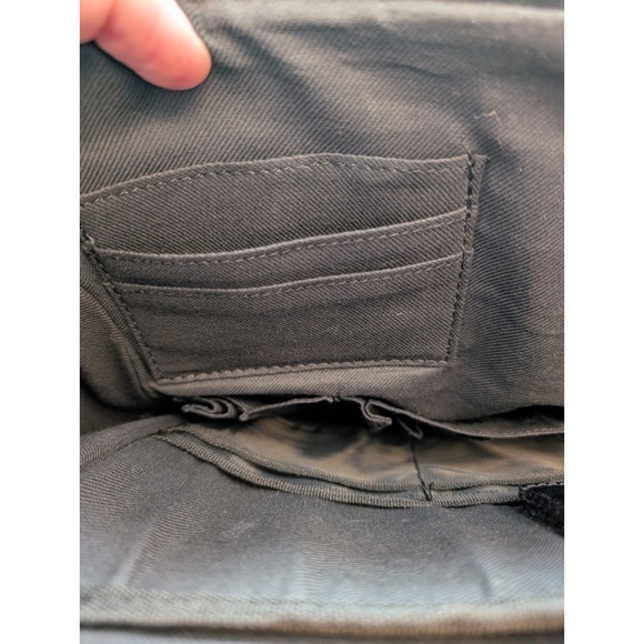 Nine West Messenger Briefcase Laptop Bag Black Leather Adjustable Crossbody READ - Picture 6 of 16